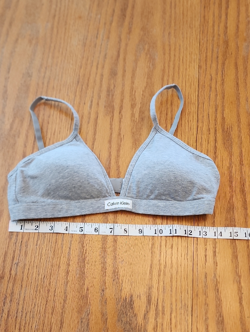 Calvin Klein Heather Gray Triangle Bralette - Women's Intimates - Picture 7 of 15